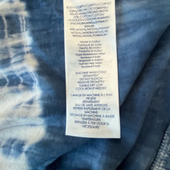 Chaps Sleeveless Blue Tie-Dye Tiered Maxi Dress - Casual Summer Style - Picture 5 of 10